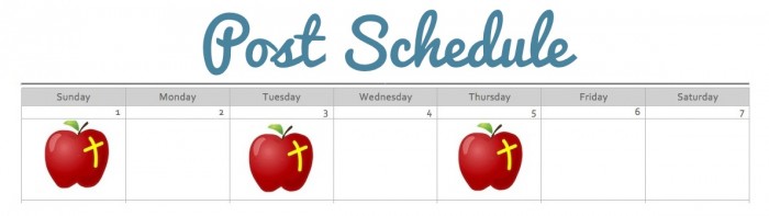 prayers and apples post schedule