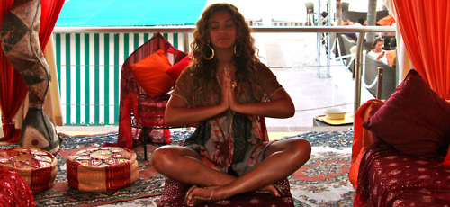Beyonce Meditating